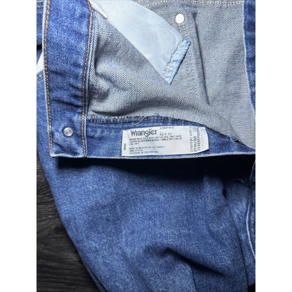 Wrangler Cowboy Cut Jeans Mens Blue Regular Fit Western 42x32 - Picture 3 of 7